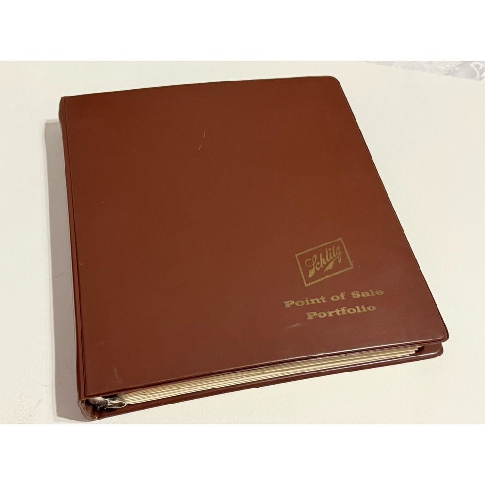 VTG 1960s Very RARE Schlitz Brewery Beer Point of Sale Portfolio Catalogue
